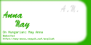 anna may business card